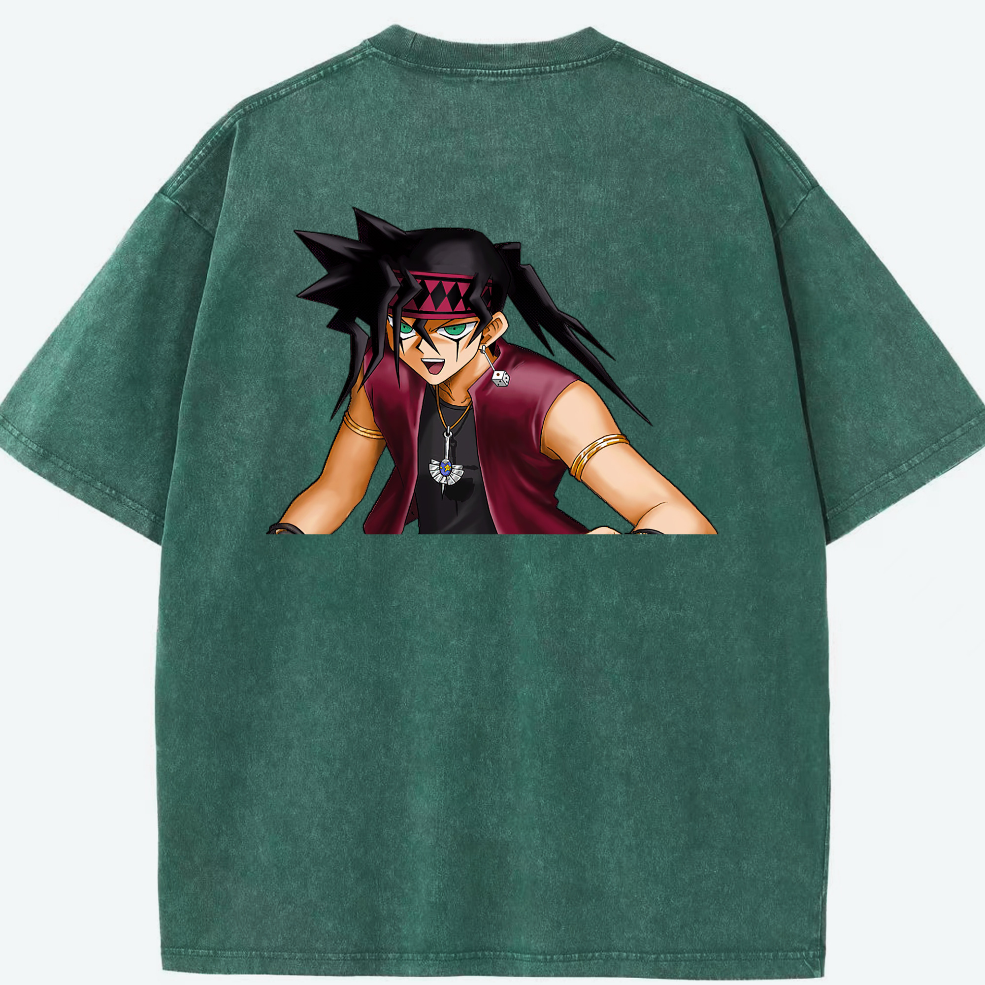 （画像用） 遊☆戯☆王 Yu-Gi-Oh! 綿100% ヴィンテージ風 半袖Tシャツ（背面プリント）